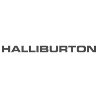 Halliburton logo in black and white
