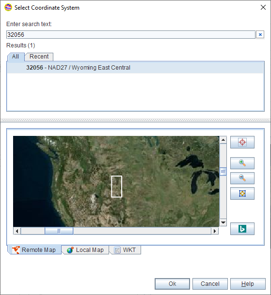 Select Coordinate System